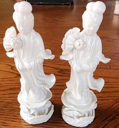 50 Year Old Chinese Statues - Guanyin Kwan Yin - Goddess Of Compassion
