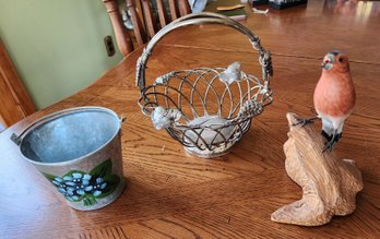 Bird, Basket & Pail - Bird Beak Is Broken