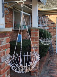 2 - 33' White Hanging Baskets  - Not The Hooks