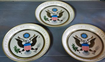 8' Great Seal Of The United States - 3 Tin Plates