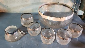 Silver Rimmed Glassware