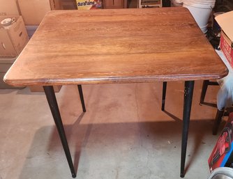 36' Square Oak Top Table
