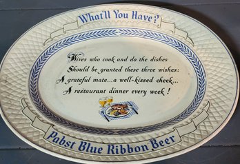 Pabst Blue Ribbon Platter- 16' - Platter