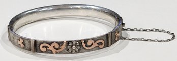 Antique 800 Silver Bangle Bracelet