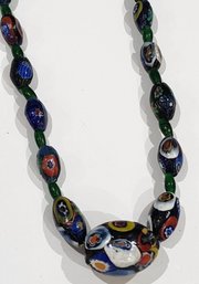 1930s - 34' Art Glass Bead Necklace