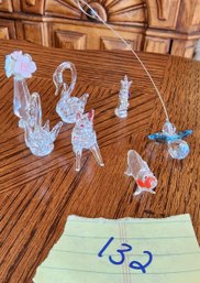 #132 - Glass Figurines  - Flowers Need To Be Reglued
