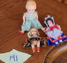 #141 - 3 Mini Dolls