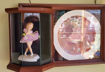 #150 Shirley Temple Plate, Figurine And Special Framed Box Wall Hanging