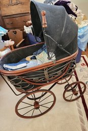 Antique Black Doll Carriage