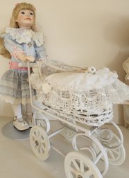 Doll Pushing Carriage
