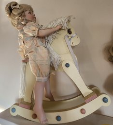 1992 Doll On Rocking Horse