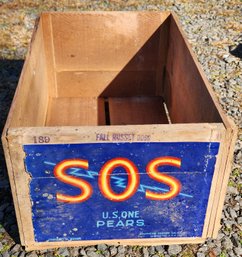 SOS Pears Wood Crate