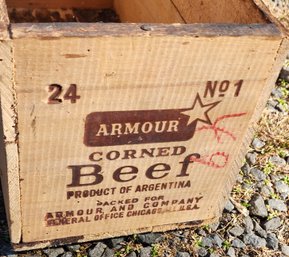 Armour Corned Beef Wood Crate