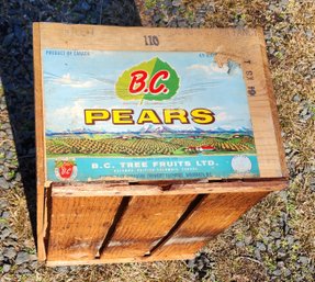 B.c. Pears Wood Crate