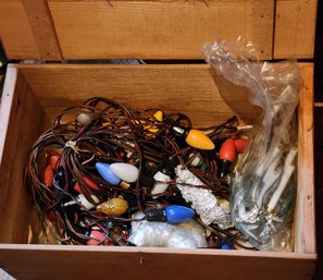 Lot #21 - Vintage Christmas Lights / Includes Wooden Box