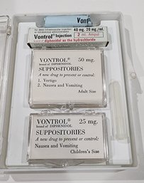 Vontrol Suppositories- Vintage Medicine- NOT TO BE USED