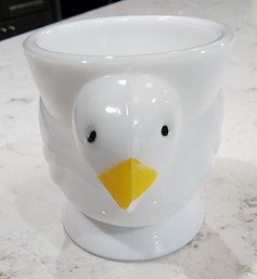 French Opalescent Egg Cup - Has A Chipped Beak