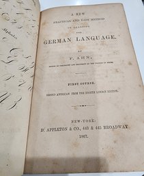 1867 Ahn's German Grammar Book