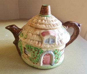 Antique Cottage Teapot- Has Cracked Lid