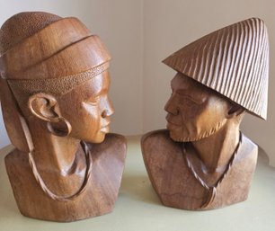 Carved Wooden Couple - Light Wood