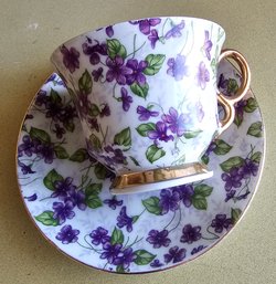 Purple Cup & Saucer