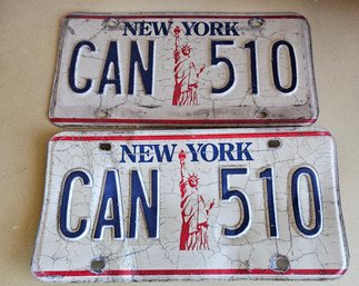 NY License Plates- CAN 510 - 1 Has Bends