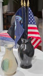 4' Vases With 3 Flags
