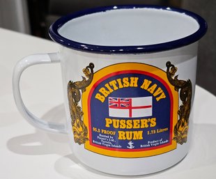 Tin British Navy Pussers Rum Cup