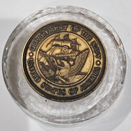 Navy Paperweight 3.5'