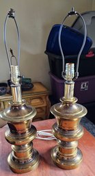 Pair Of Brass Lamps