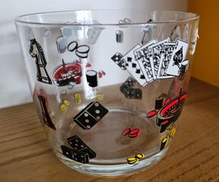 1960s Hazel Atlas Casino Ice Bucket