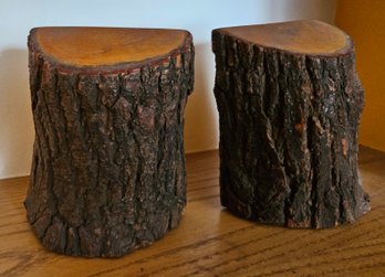 Tree Log Bookends