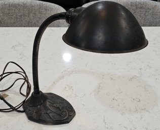 1920s Faries MFG Decatur ILL Gooseneck D-950 Industrial Table Lamp - Not Working- Needs Rewiring
