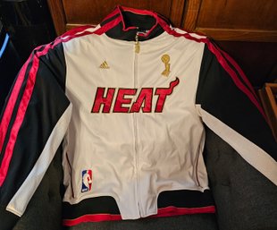 Heat The NBA Trophy Ring Banner Celebration Jacket - Large