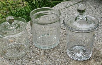 #177 - Etched Glass Jars