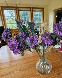 #44 - Glass Vase & Flowers