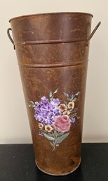 #70 - 18' Painted Metal Vase/ Umbrella Stand