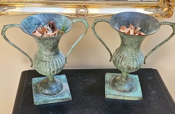 #191 - 2 - 11' Brass Urns