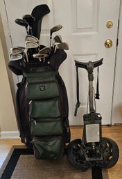 #196 - Golf Clubs, Bag & Cart