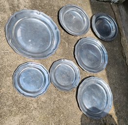 Very Heavy Weight Thick Aluminum Platters/plates/Bowls By Wilton  - Last Minute Add On