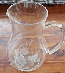 #6 - Avon French Crystal Hummingbird Pitcher