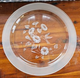 #9 - Avon French Crystal Hummingbird Platter