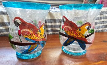 #17 - Pair Of Parrot Votive Holders