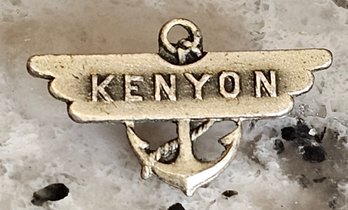 #I- Sterling USS  Kenyon Navy Pin .75'