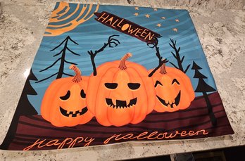 #169 - Brand New 20' Square Zippered Halloween Pillow Cover - V