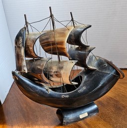 #86 - Musical Ladorhorn Sailing Ship Made In Italy