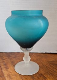 #95 - 1960s Frosted Glass Vase