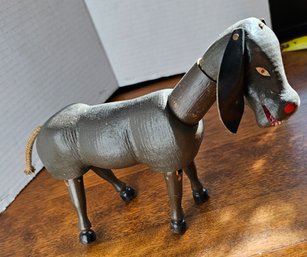 #117 - Wooden Donkey Toy - Jointed
