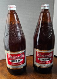 #141 - 2 Vintage Sealed Bottles Of Rheingold Beer