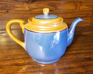 #185 - Blue & Gold Lustreware Teapot